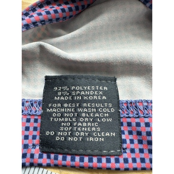 Turtleson Golf Polo Shirt‎ Men's XL Purple Check Performance Activewear Wicking - Picture 4 of 7